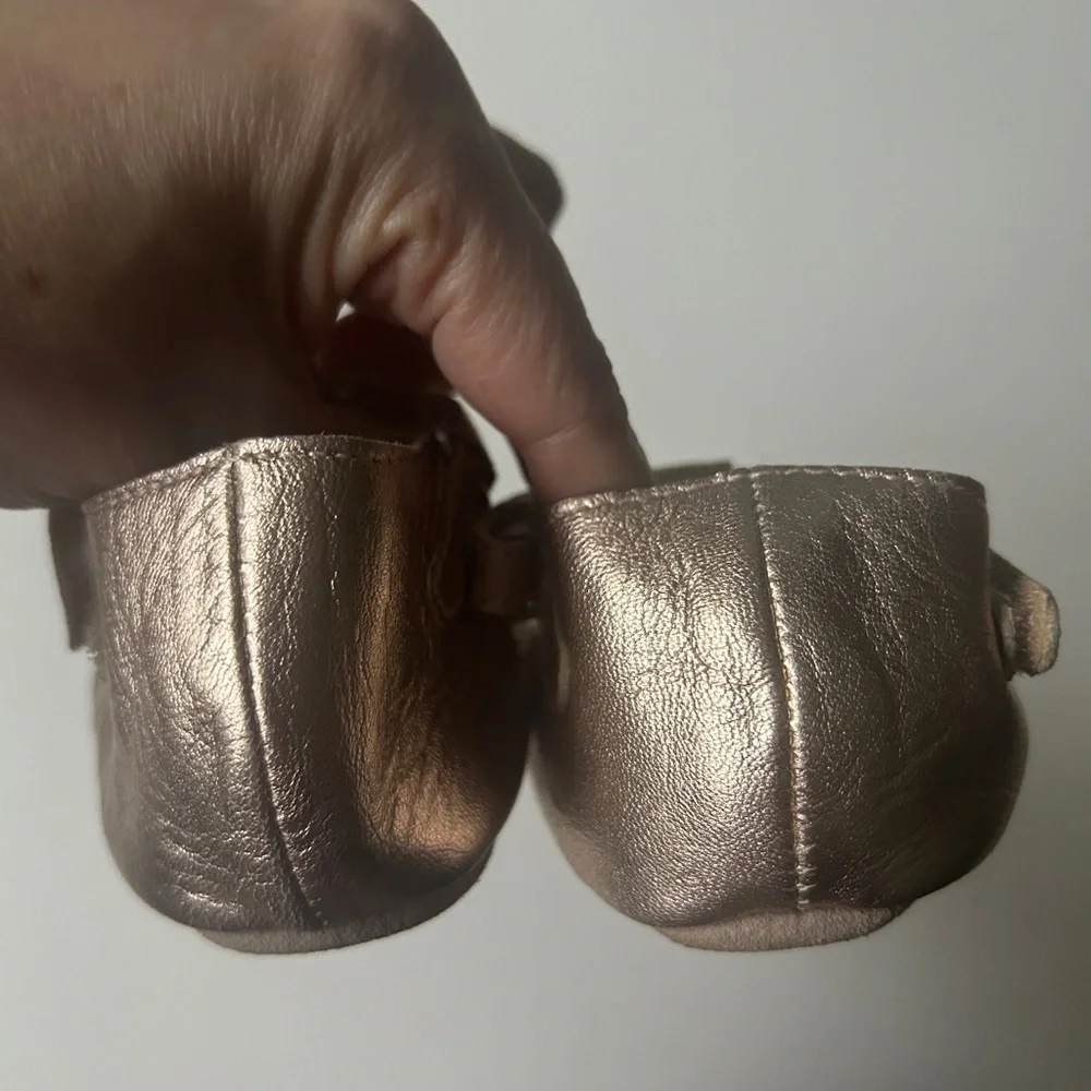 Baby Boden 12-18M Baby Girl Mary Jane Shoes Metallic Gold